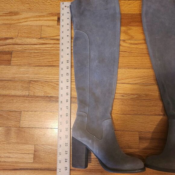 Kelsi Dagger Brooklyn Logan Gray Over The Knee Boot Size 8 Suede - Picture 3 of 5